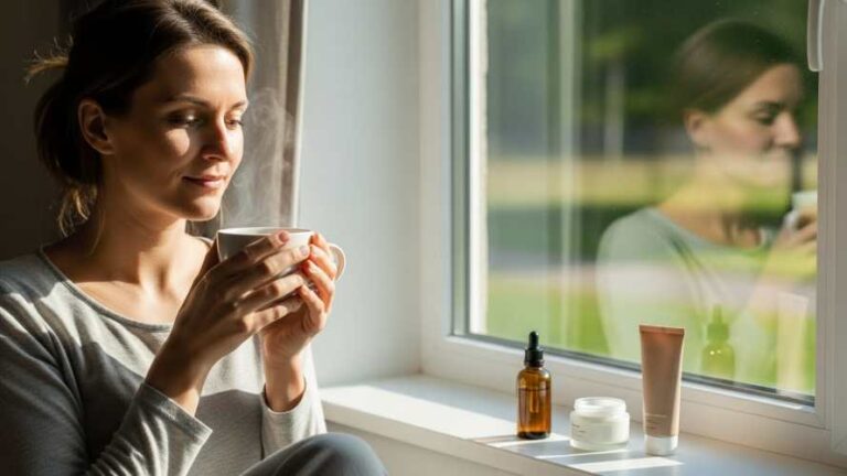 Inspiração sobre Autocuidado Diário. Começar o dia com presença é um dos maiores presentes que podemos oferecer a nós mesmos.