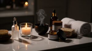 Criar um ritual noturno de autocuidado é mais do que passar produtos na pele. É um convite para desacelerar, respirar e permitir que o corpo