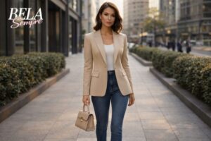 Blazer Feminino Moderno deixou de ser apenas uma peça corporativa para se tornar um verdadeiro símbolo de elegância versátil.